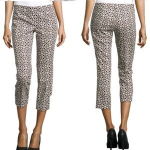 Laundry by Shelli Segal Black & White Print Crop Pant